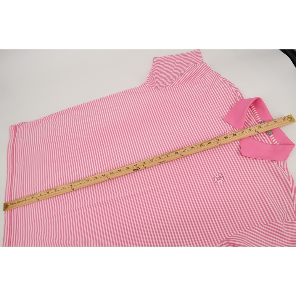 Peter Millar Summer Comfort‎ Polo Shirt Mens XL Pink Striped Golf Performance - Picture 9 of 10